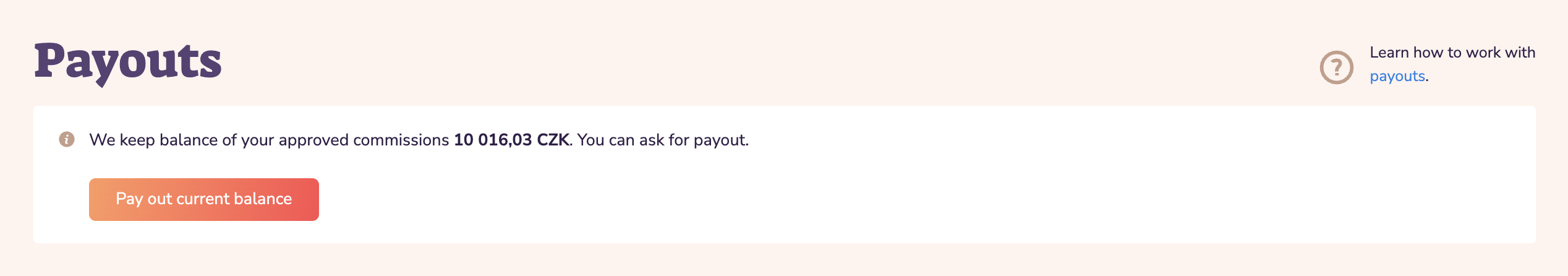 How to request a payout?