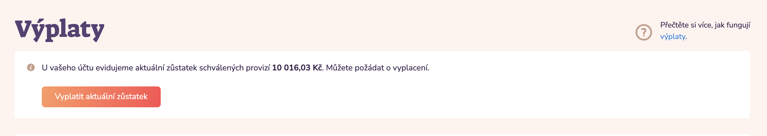 Jak zažádat o výplatu?