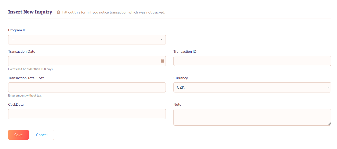 Transaction complaints Transaction complaints